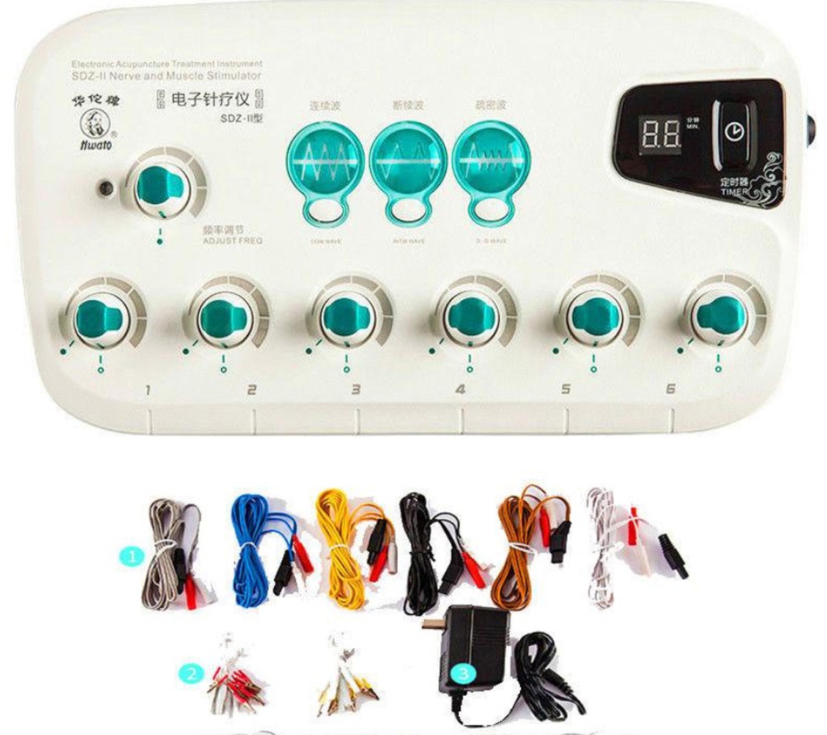 Electroestimulador de acupuntura SDZ-II: Con seis canales de salida y temporizador digital modelo nuevo - Imagen 2