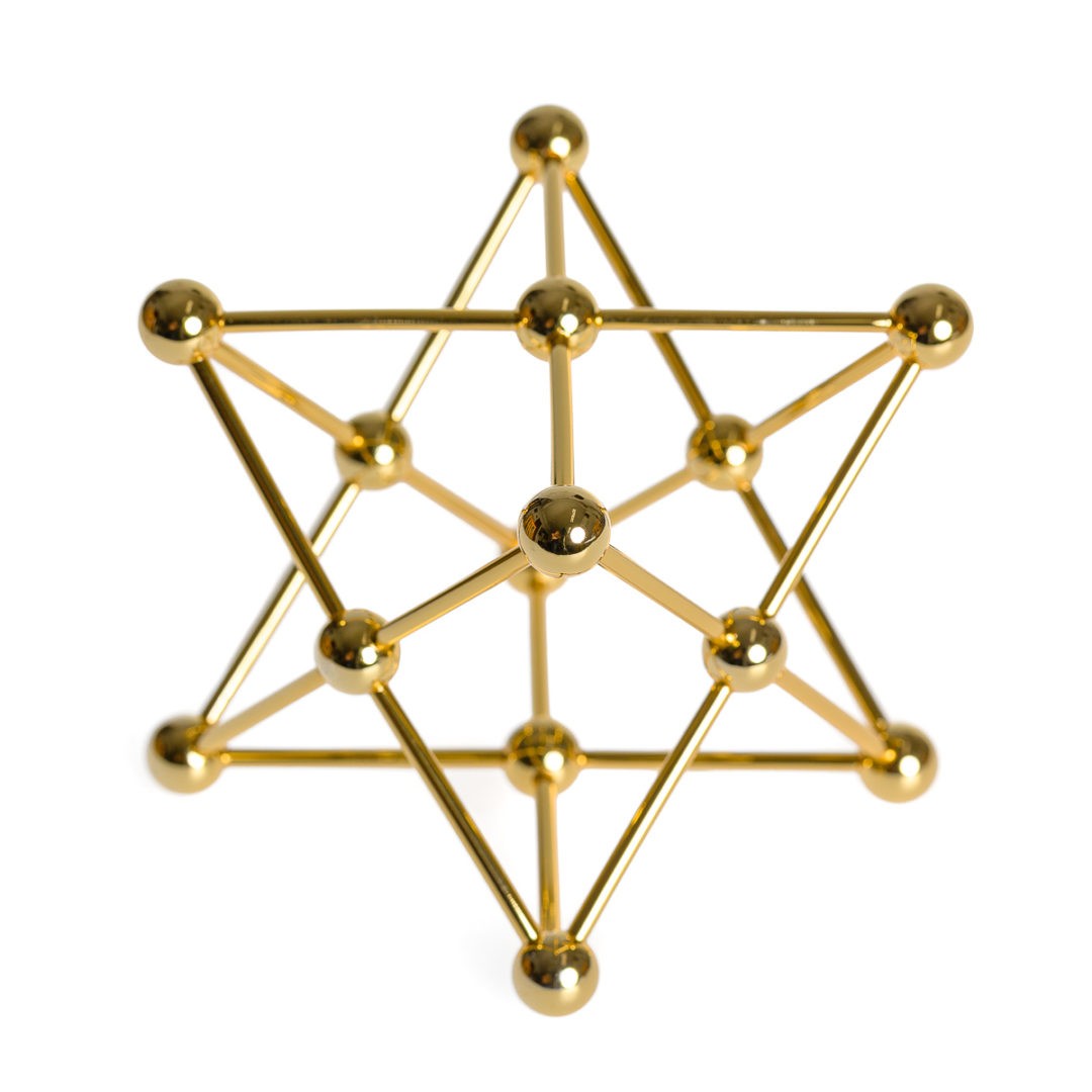 Merkaba. Fabricado en latón dorado