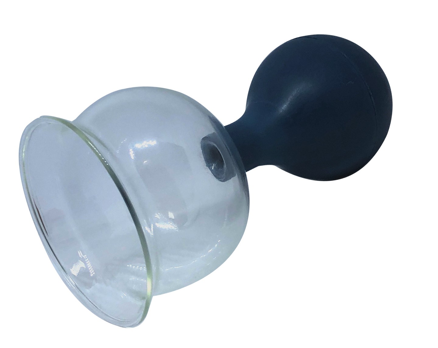 Ventosa de pera con Campana de Cristal D.: 6 cms.